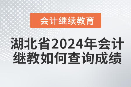湖北省2024年會計繼續(xù)教育如何查詢成績？