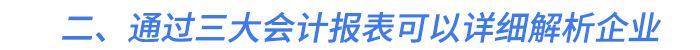 二、通過三大會(huì)計(jì)報(bào)表可以詳細(xì)解析企業(yè)