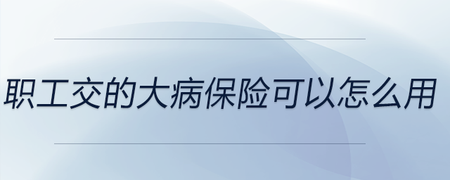 職工交的大病保險可以怎么用