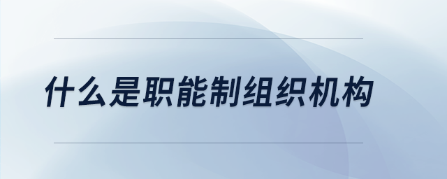 什么是職能制組織機構(gòu)