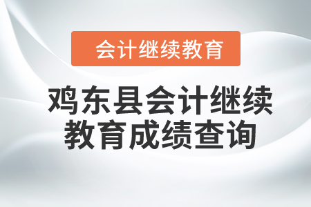 2024年雞東縣會(huì)計(jì)繼續(xù)教育成績查詢