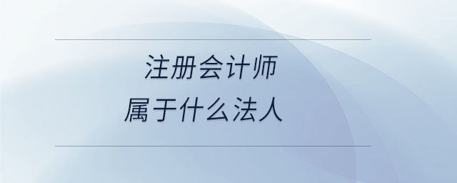 注冊(cè)會(huì)計(jì)師屬于什么法人