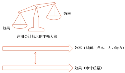 審計(jì)效率與效果的平衡，完成審計(jì)目標(biāo)的需要