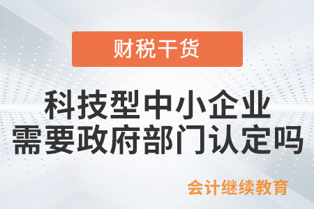 科技型中小企業(yè)需要政府部門認(rèn)定嗎？