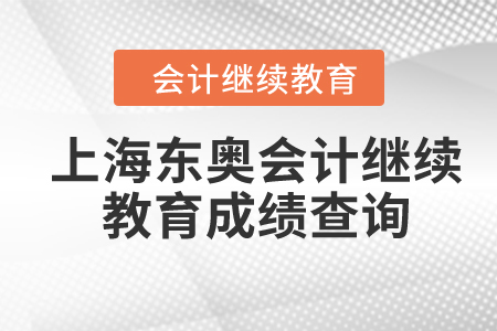 2024年上海東奧會(huì)計(jì)繼續(xù)教育成績(jī)查詢