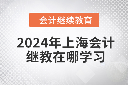 2024年上海會(huì)計(jì)繼續(xù)教育在哪個(gè)網(wǎng)站學(xué)習(xí)？