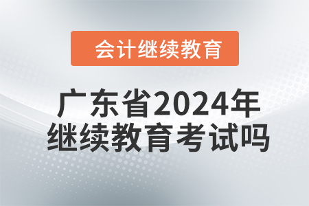 廣東省2024年會計(jì)繼續(xù)教育考試嗎？