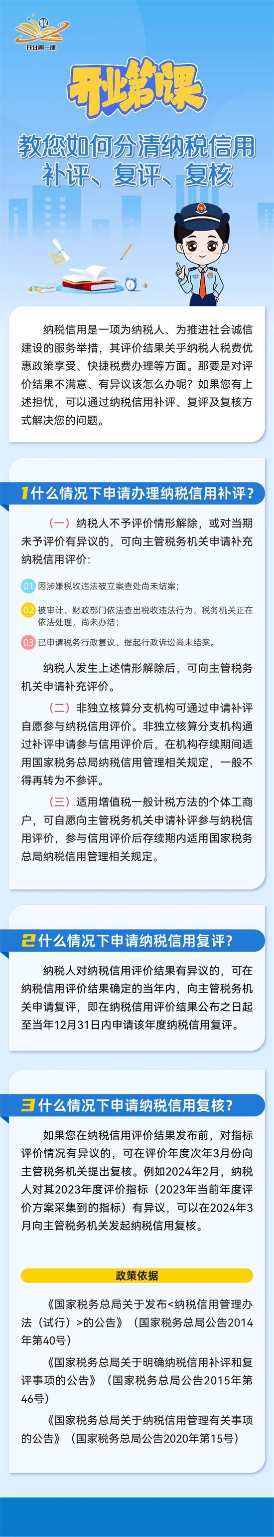 一圖了解：納稅信用補(bǔ)評(píng)、復(fù)評(píng)、復(fù)核