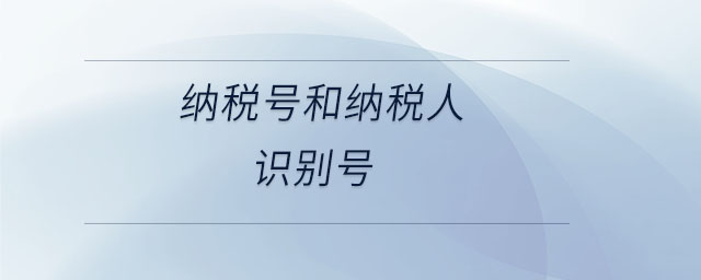 納稅號和納稅人識別號