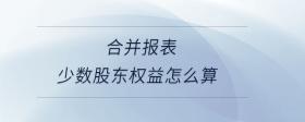 合并報(bào)表少數(shù)股東權(quán)益怎么算