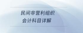 民間非營利組織會計(jì)科目詳解