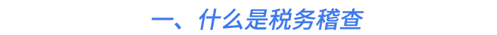 一、什么是稅務稽查