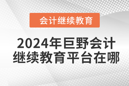 2024年巨野會(huì)計(jì)人員繼續(xù)教育平臺(tái)在哪？