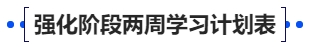 中級(jí)會(huì)計(jì)強(qiáng)化階段兩周學(xué)習(xí)計(jì)劃表