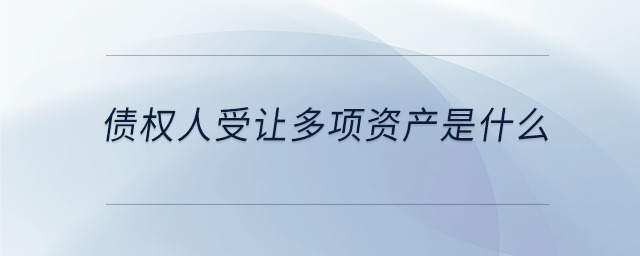債權(quán)人受讓多項(xiàng)資產(chǎn)是什么