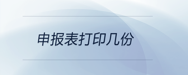申報表打印幾份