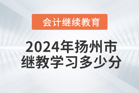 2024年揚(yáng)州市會計繼續(xù)教育需要學(xué)習(xí)多少分？