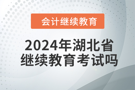 2024年湖北省會計人員繼續(xù)教育需要考試嗎？