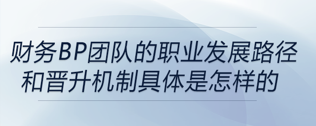 財(cái)務(wù)BP團(tuán)隊(duì)的職業(yè)發(fā)展路徑和晉升機(jī)制具體是怎樣的