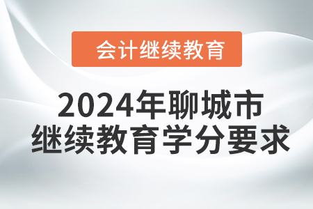 2024年聊城市會(huì)計(jì)人員繼續(xù)教育學(xué)分要求