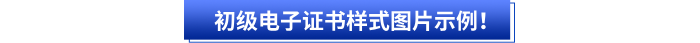 初級電子證書樣式圖片示例！