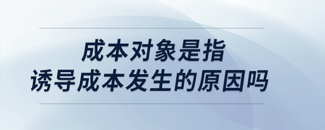 成本對(duì)象是指誘導(dǎo)成本發(fā)生的原因嗎