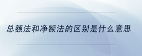 總額法和凈額法的區(qū)別是什么意思