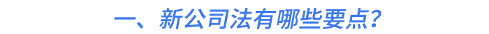 一、新公司法有哪些要點(diǎn)？