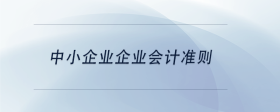 中小企業(yè)企業(yè)會(huì)計(jì)準(zhǔn)則