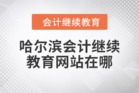 2024年哈爾濱會計(jì)繼續(xù)教育網(wǎng)站在哪？
