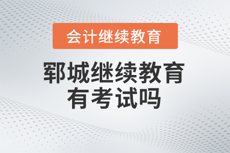 山東菏澤鄆城2024年會計繼續(xù)教育有考試嗎？