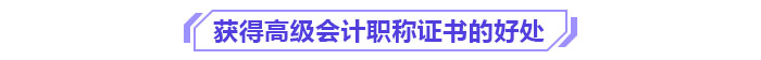 獲得高級會(huì)計(jì)職稱證書的好處