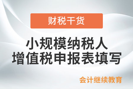 小規(guī)模納稅人增值稅申報表填寫相關(guān)問題