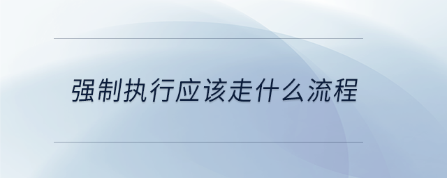 強制執(zhí)行應該走什么流程