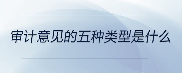 審計意見類型包括哪幾種