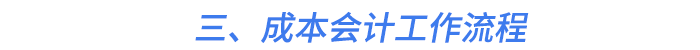 三、成本會計工作流程
