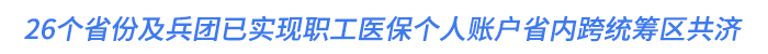 26個(gè)省份及兵團(tuán)已實(shí)現(xiàn)職工醫(yī)保個(gè)人賬戶省內(nèi)跨統(tǒng)籌區(qū)共濟(jì)