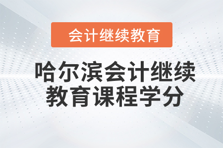 2024年哈爾濱會(huì)計(jì)繼續(xù)教育課程學(xué)分