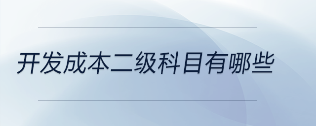 開發(fā)成本二級(jí)科目有哪些