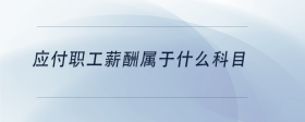 應(yīng)付職工薪酬屬于什么科目