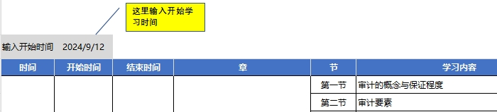 審計計劃時間設(shè)置