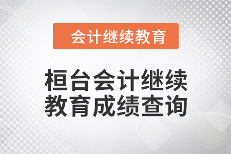 2024年桓臺(tái)會(huì)計(jì)繼續(xù)教育成績查詢方式