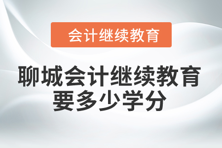 2024年聊城市會(huì)計(jì)人員繼續(xù)教育要多少學(xué)分？