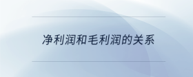 凈利潤和毛利潤的關(guān)系