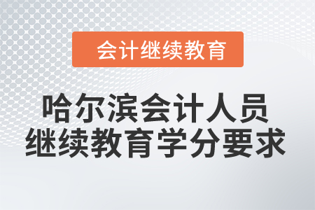 2024年哈爾濱市會(huì)計(jì)人員繼續(xù)教育學(xué)分要求