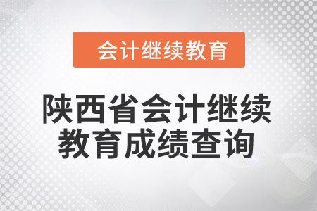 2024年陜西省會(huì)計(jì)繼續(xù)教育成績(jī)查詢