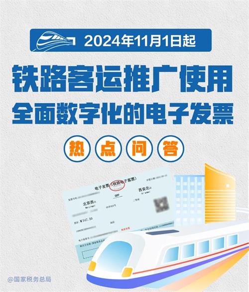 11月起推廣使用電子發(fā)票（鐵路電子客票）！這些熱點問答請收好
