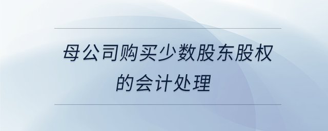 母公司購買少數(shù)股東股權的會計處理