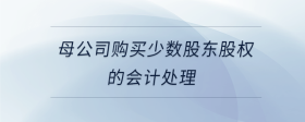 母公司購買少數(shù)股東股權(quán)的會計處理