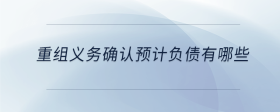 重組義務(wù)確認(rèn)預(yù)計負(fù)債有哪些